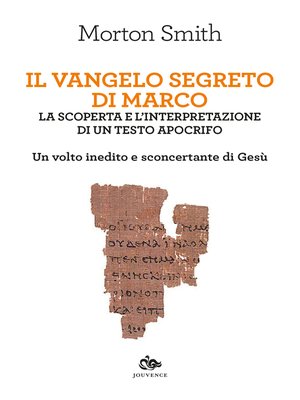cover image of Il Vangelo segreto di Marco